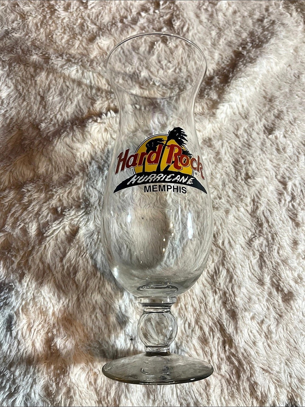 Hard Rock Cafe Memphis Hurricane Glass Clear & Black